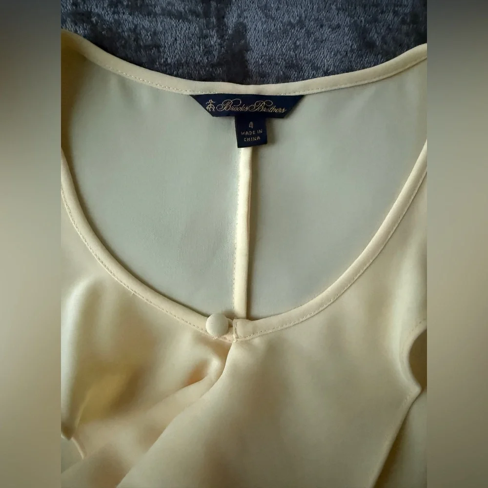 Brooks Brothers Cream Ruffle Blouse - Picture 5 of 8